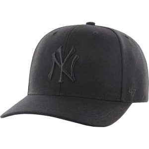 Czapka z daszkiem New York Yankees - Snapback - MVP Woolblend - Regulowana. Czarne czapki 47 Brand, bez wzorów, sportowe. Za 116,95 zł.