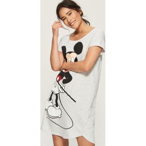 Melanżowa koszula nocna Mickey Mouse - Jasny szar. Piżamy marki Sinsay. Za 39,99 zł.
