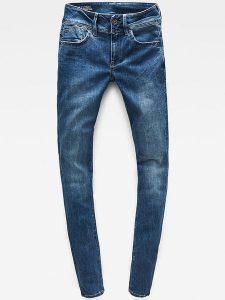G-Star Dżinsy - Super Skinny fit - w kolorze niebieskim rozmiar: W24/L30. Niebieskie jeansy G-Star, z aplikacjami. Za 136,13 zł.