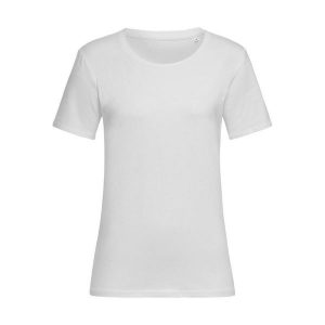Koszulka Damska Claire Crew Neck Relaxed Fit T-shirt. Białe bluzki STEDMAN, xs, bez wzorów, bez kołnierzyka, bez ramiączek. Za 54,99 zł.