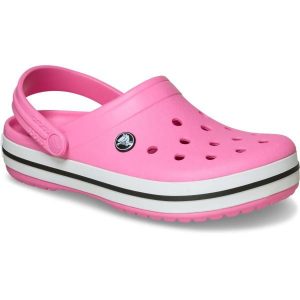 Crocs Damskie Buty Chodaki Klapki Crocband 11016 Clog. Czerwone klapki Crocs, bez wzorów, z materiału, bez obcasa. Za 289,99 zł.