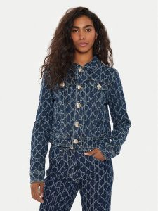 Marciano Guess Kurtka jeansowa Bea 4YGL21 7145A Granatowy Regular Fit. Niebieskie kurtki Marciano Guess, z aplikacjami, z bawełny, bez kaptura. Za 562,99 zł.