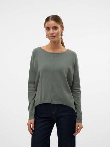 Vila Sweter w kolorze zielonym rozmiar: M. Zielone swetry oversize Vila, m, bez wzorów, bez ramiączek. Za 87,81 zł.