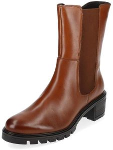 Ara Shoes Skórzane botki w kolorze jasnobrązowym na obcasie rozmiar: 38. Brązowe botki Ara Shoes, bez wzorów, z materiału, bez obcasa, na obcasie, bez zapięcia. Za 231,07 zł.