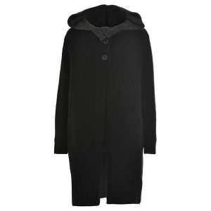 Deha Płaszcz Damski d63171 Czarny Płaszcz (Rozmiar M). Płaszcze marki Deha. W wyprzedaży za 369,00 zł.