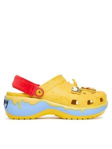 Crocs Klapki Disney Winnie The Pooh Classic Platform Clog 211092 Żółty. Żółte klapki Crocs, bez wzorów, z tworzywa sztucznego, bez obcasa. Za 229,99 zł.