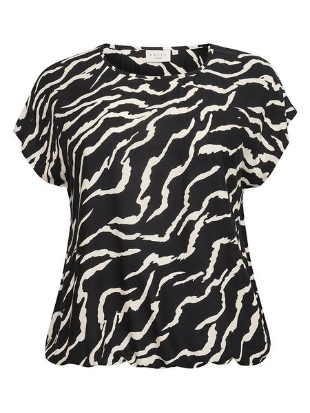 Kaffe Bluzka w kolorze czarno-białym rozmiar: 46. Czarne bluzki Kaffe, s, bez wzorów, z wiskozy, klasyczne, bez kołnierzyka, bez ramiączek. Za 120,95 zł.