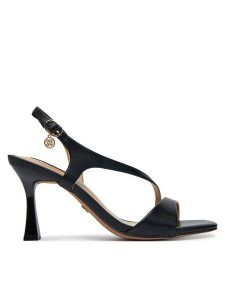 Nine West Sandały SXH1374-20 Czarny. Czarne sandały Nine West, bez wzorów, z materiału, bez obcasa, na szpilce, bez zapięcia. Za 229,99 zł.