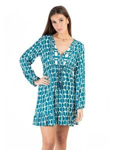 Isla Bonita by SIGRIS Sukienka w kolorze niebieskim rozmiar: XL. Niebieskie sukienki Isla Bonita by SIGRIS, xl, bez wzorów, z wiskozy, bez kołnierzyka, bez ramiączek, mini. Za 123,25 zł.