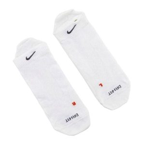 Skarpety Unisex Dla Dorosłych LTWT DriFIT (zestaw 2 Sztuk). Białe skarpetki Nike, bez wzorów. Za 107,99 zł.