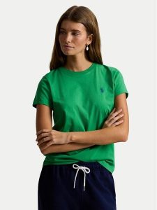 Polo Ralph Lauren T-Shirt 211B14605016 Zielony Classic Fit. Zielone t-shirty Polo Ralph Lauren, s, bez wzorów, z bawełny, bez kołnierzyka, bez ramiączek. Za 292,99 zł.