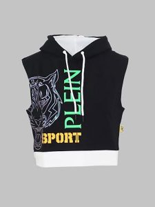 Plein Sport Bluza w kolorze czarnym rozmiar: XL. Czarne bluzy Plein Sport, xl, bez wzorów, z bawełny, z kapturem. Za 259,13 zł.