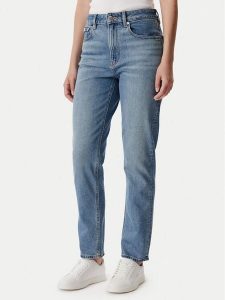 Calvin Klein Jeans Jeansy LV047F951G Niebieski Mom Fit. Niebieskie jeansy Calvin Klein Jeans, bez wzorów, z bawełny. Za 369,99 zł.