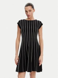DKNY Sukienka codzienna DD4J8E21 Czarny Regular Fit. Czarne kombinezony DKNY, xs, bez wzorów, z syntetyku, bez kołnierzyka, bez ramiączek. Za 369,99 zł.