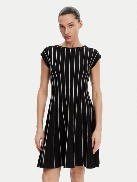 DKNY Sukienka codzienna DD4J8E21 Czarny Regular Fit. Czarne kombinezony DKNY, na co dzień, l, bez wzorów, z syntetyku, bez kołnierzyka, bez ramiączek, proste. Za 329,99 zł.