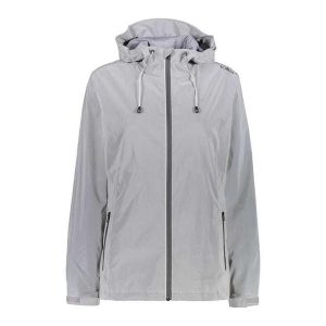 Kurtka przeciwdeszczowa damska z kapturem CMP. Szare kurtki CMP, s, bez wzorów, z kapturem. Za 274,00 zł.