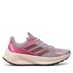 Buty do biegania adidas. Fioletowe buty sportowe ADIDAS, bez wzorów, bez zapięcia, do biegania. Za 489,99 zł.
