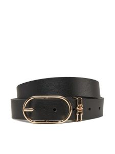 Tommy Hilfiger Pasek Damski Feminine 2.5 AW0AW17494 Czarny. Czarne paski TOMMY HILFIGER, bez wzorów, ze skóry. Za 189,99 zł.