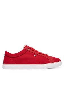 Tommy Hilfiger Tenisówki Th Low Vulc FW0FW09390 Czerwony. Czerwone trampki TOMMY HILFIGER, bez wzorów, z materiału, bez zapięcia. Za 329,99 zł.
