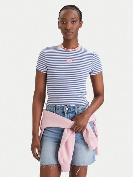 Roxy T-Shirt Bright Lights ERJKT04395 Niebieski Slim Fit. Niebieskie t-shirty Roxy, m, bez wzorów, z syntetyku, bez kołnierzyka, bez ramiączek. Za 149,99 zł.