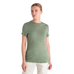Koszulka trekkingowa damska icebreaker Merino 150 Tech Lite III. Zielone bluzki Icebreaker, s, bez wzorów, z wełny, sportowe, bez kołnierzyka, bez ramiączek. Za 259,99 zł.