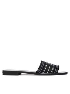 KARL LAGERFELD Klapki Skoot III KL80411C Czarny. Czarne klapki KARL LAGERFELD, bez wzorów, z materiału, bez obcasa. Za 463,99 zł.