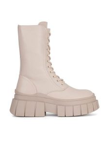 DeeZee Trapery HY305-21 Beżowy. Brązowe buty zimowe DeeZee, z materiału, bez obcasa, bez zapięcia. Za 229,99 zł.