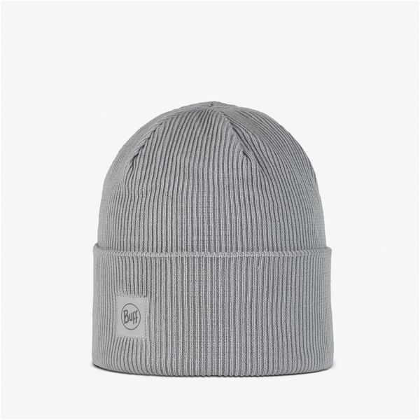 Czapka BUFF Crossknit Beanie Solid. Szare czapki Buff, bez wzorów, sportowe. Za 139,99 zł.