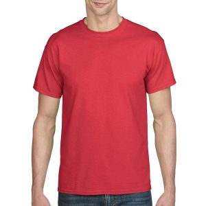 Koszulka DryBlend Unisex Dla Dorosłych. Czerwone bluzki GILDAN, xl, bez wzorów, sportowe, bez kołnierzyka, bez ramiączek. Za 57,99 zł.