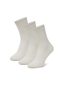 Nine West Skarpety długie BR_NW_01_Z_SS25 (3 PACK) Biały. Białe skarpetki Nine West, bez wzorów, z materiału. Za 39,99 zł.