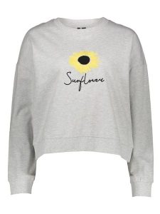 Vero Moda Bluza w kolorze szarym rozmiar: XS. Szare bluzy Vero Moda, xs, bez wzorów, z bawełny, bez kaptura. Za 65,54 zł.