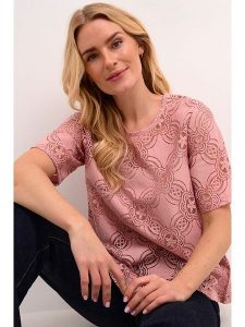 CULTURE Bluzka w kolorze jasnoróżowym rozmiar: XL. Różowe bluzki Culture, xl, bez wzorów, bez kołnierzyka, bez ramiączek. Za 74,63 zł.
