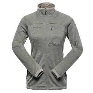 Bluza damska turystyczna szybkoschnąca Alpine Pro Onneca 3. Zielone bluzy Alpine Pro, bez wzorów, bez kaptura. W wyprzedaży za 299,00 zł.