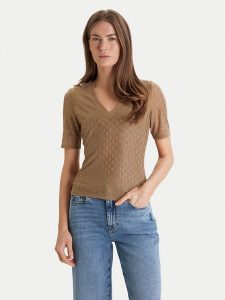 Marciano Guess T-Shirt 5RGP22 6311A Beżowy Regular Fit. Brązowe t-shirty Marciano Guess, xs, z aplikacjami, z syntetyku, bez kołnierzyka, bez ramiączek. Za 290,99 zł.