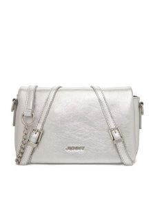 JENNY Torebka C-JNY-M-011-08 Srebrny. Szare listonoszki Jenny, bez wzorów, z materiału, bez dodatków. Za 119,99 zł.