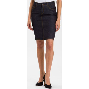 Dżinsowa spódnica "Rosie" w kolorze granatowym. Niebieskie spódnice marki Cross Jeans, z aplikacjami, z denimu. W wyprzedaży za 104,95 zł.