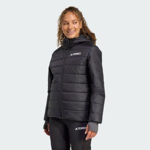 Kurtka z kapturem z ociepleniem Terrex Multi Essentials CLIMAWARM. Czarne kurtki ADIDAS, s, bez wzorów, z puchu, z kapturem. Za 439,00 zł.