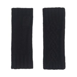 Rękawiczki Damskie Jenny Fairy. Czarne rękawiczki Jenny Fairy, bez wzorów, z dzianiny. Za 49,99 zł.