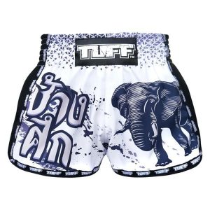 Spodenki treningowe TUFF War Elephant. Białe szorty TUFF, bez wzorów, sportowe. Za 149,00 zł.