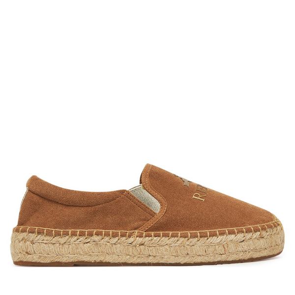 Espadryle REPLAY. Brązowe espadryle Replay, bez wzorów, bez obcasa. Za 359,99 zł.