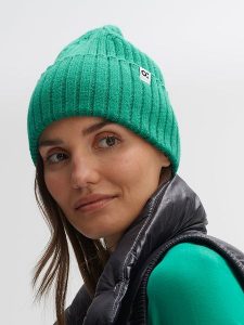 OPUS Czapka "Adela" w kolorze zielonym rozmiar: onesize. Zielone czapki Opus, bez wzorów, ze skóry. Za 79,03 zł.