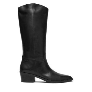 Kozaki Vagabond Shoemakers. Czarne kozaki Vagabond Shoemakers, bez wzorów, bez obcasa, na płaskiej podeszwie, bez zapięcia. Za 779,99 zł.