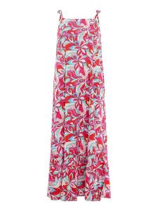 Zwillingsherz Sukienka "Flowy Flowers" ze wzorem rozmiar: L/XL. Sukienki Zwillingsherz, na co dzień, l, bez wzorów, z wiskozy, bez kołnierzyka, bez ramiączek, maxi, proste. Za 171,45 zł.