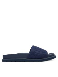 Gant Klapki 32507312 Granatowy. Niebieskie klapki GANT, bez wzorów, z materiału, bez obcasa. Za 329,99 zł.