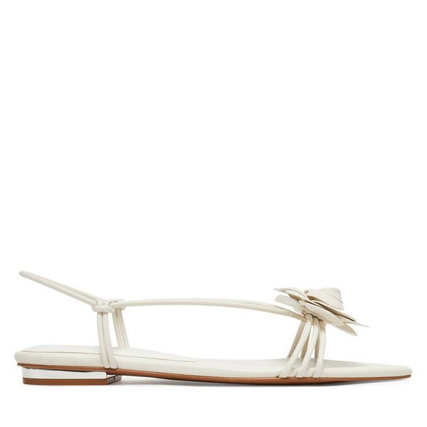 Sandały Aldo. Białe sandały ALDO, bez wzorów, bez obcasa, na płaskiej podeszwie, bez zapięcia. Za 499,99 zł.