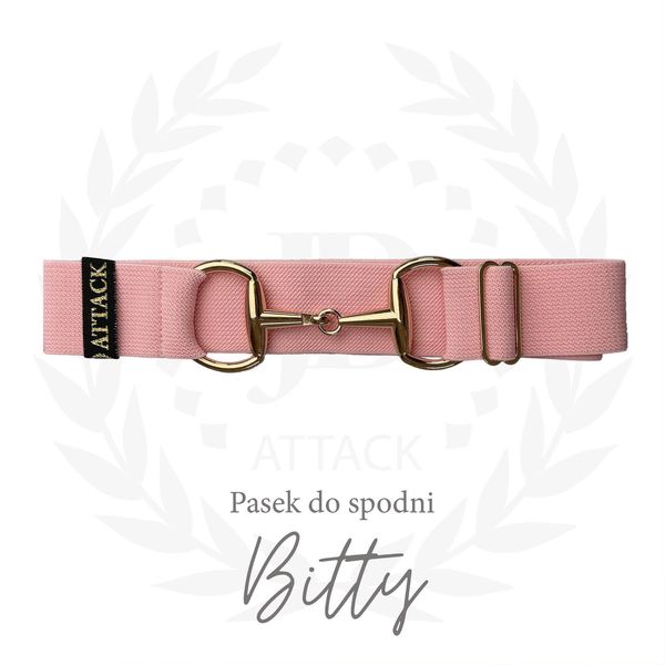 Elastyczny pasek do spodni z motywem wędzidła JD ATTACK Bitty. Niebieskie paski JD ATTACK, bez wzorów, sportowe. Za 89,00 zł.