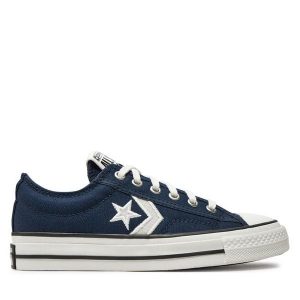 Trampki Converse. Niebieskie trampki Converse, bez wzorów, bez zapięcia. Za 269,99 zł.