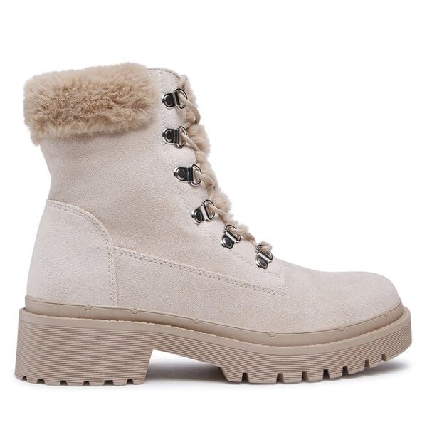 Trzewiki DeeZee. Brązowe botki DeeZee, bez wzorów, bez obcasa, na płaskiej podeszwie, bez zapięcia. Za 199,99 zł.