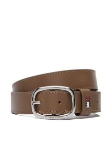 Tommy Jeans Pasek Tjw Oval 3.0 AW0AW15836 Brązowy. Brązowe paski Tommy Jeans, bez wzorów, z jeansu. Za 169,99 zł.