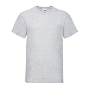 Koszulka Unisex Dla Dorosłych Valueweight Heather Z Dekoltem V. Szare bluzki FRUIT OF THE LOOM, l, bez wzorów, sportowe, bez kołnierzyka, bez ramiączek. Za 39,99 zł.
